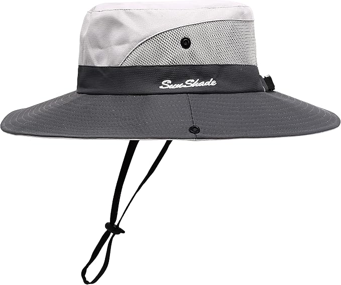 Womens Summer Sun Hat Beach Hat Wide Brim Outdoor UV Protection Hat Foldable by AEFSHAN