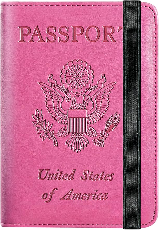 Passport Holder Cover Wallet Travel Essentials RFID Blocking Leather Card Case by PASCACOO