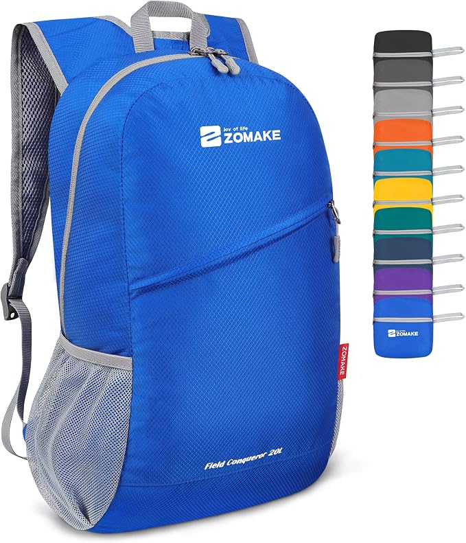 ZOMAKE Lightweight Packable Backpack 20L, Foldable Backpacks Small Daypack by ZOMAKE
