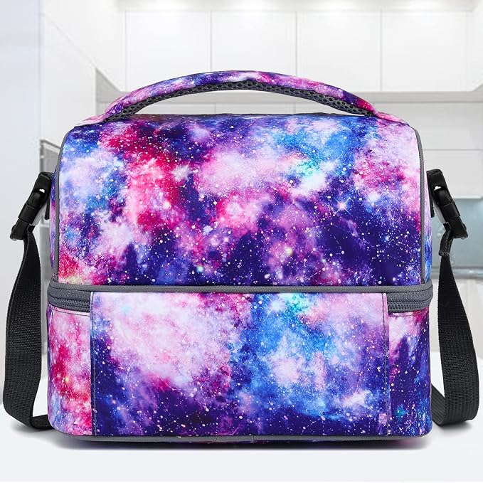 FlowFly Double Decker Cooler Insulated Lunch Bag Large Tote - Image 8