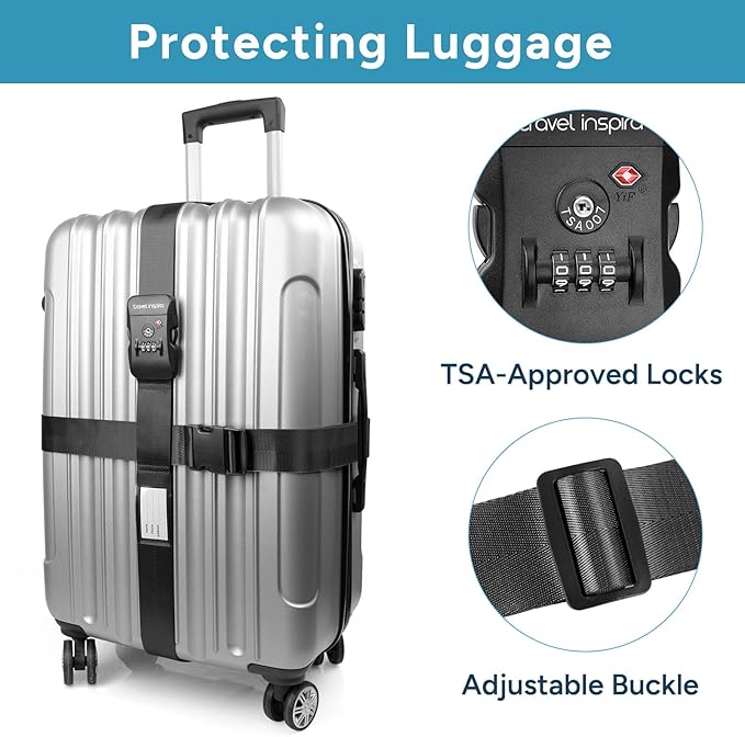 Travel Inspira TSA Lock Luggage Straps - Image 2