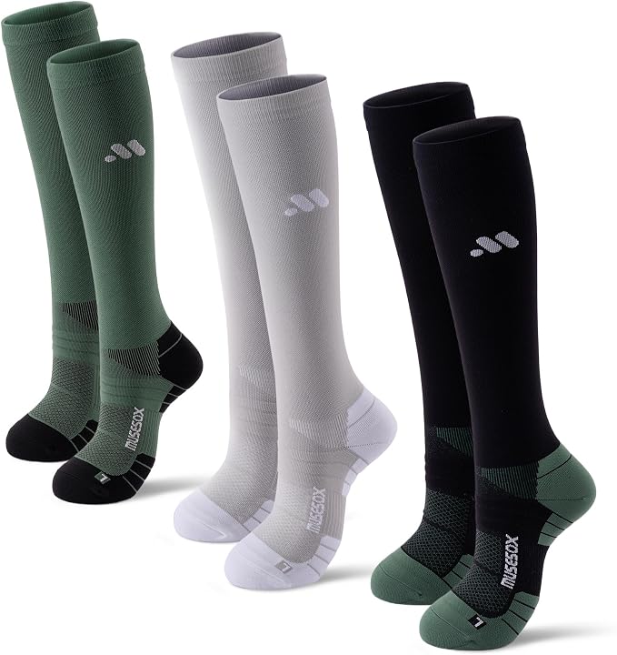 Compression Socks for Women and Men, Knee High 15-20mmHg Graduated Circulation by musesox