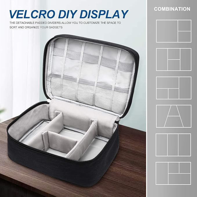 Electronics Organizer Travel Universal Cable Organizer Bag Waterproof - Image 8