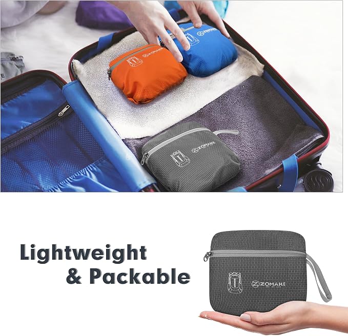 ZOMAKE Ultra Lightweight Packable Backpack 25L, Foldable Hiking Backpacks Water - Image 6