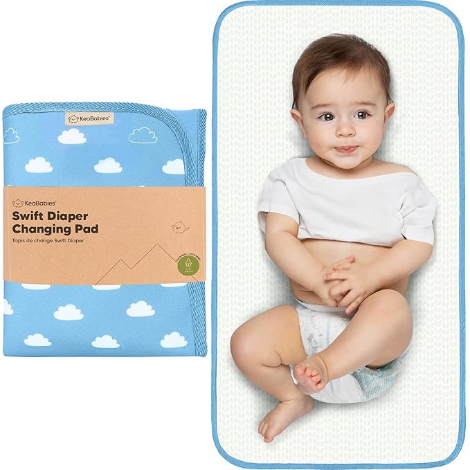 KeaBabies Portable Diaper Changing Pad, Easy Wipe Clean by KeaBabies