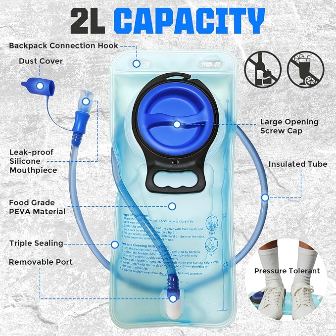 Hydration Vest（The design patent has been granted ）with 2L Water Bladder - Image 5