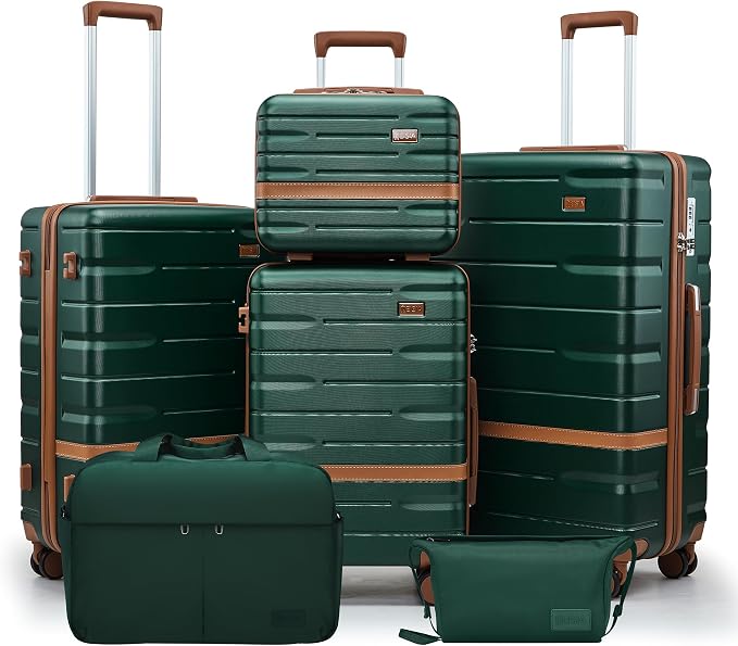 Luggage Sets, Suitcase with Spinner Wheels, PC+ABS Hardshell Travel Luggage Set by Unknown