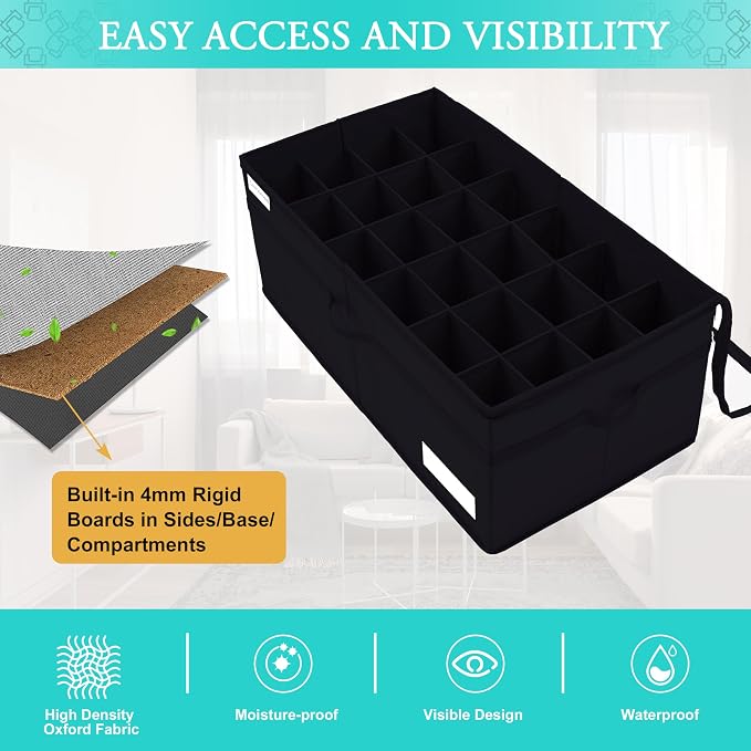 Luvhomee Shoe Storage Organizer, Fits 24 Pairs, Large Shoe Organizer Box - Image 4
