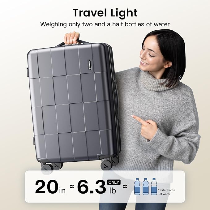 SHOWKOO Luggage Sets 3 Piece Hardside Expandable Lightweight PC Suitcase Sets - Image 8
