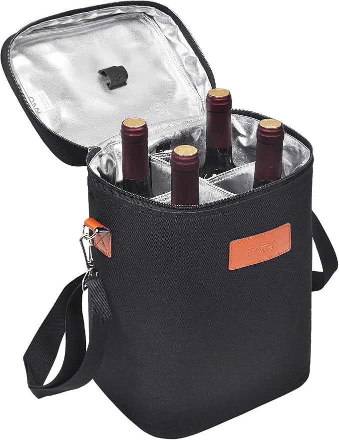 Tirrinia 4 Bottle Wine Gift Tote Carrier by Tirrinia