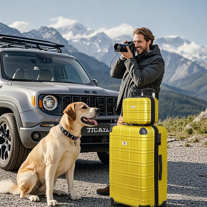 Luggage Sets 4 Piece, ABS PC Lightweight Suitcases - Image 8