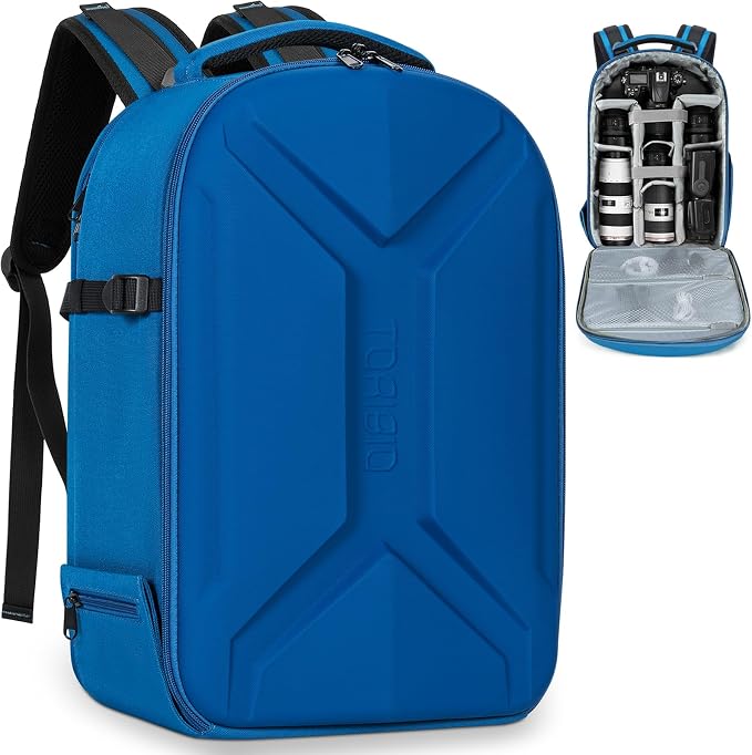 TORIBIO Camera Backpack, Hardshell DSLR Photography Camera Bag, Waterproof Hard by TORIBIO