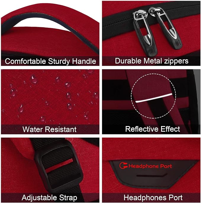 Laptop Backpack, Business Travel Anti Theft Slim Durable Laptops Backpack - Image 4