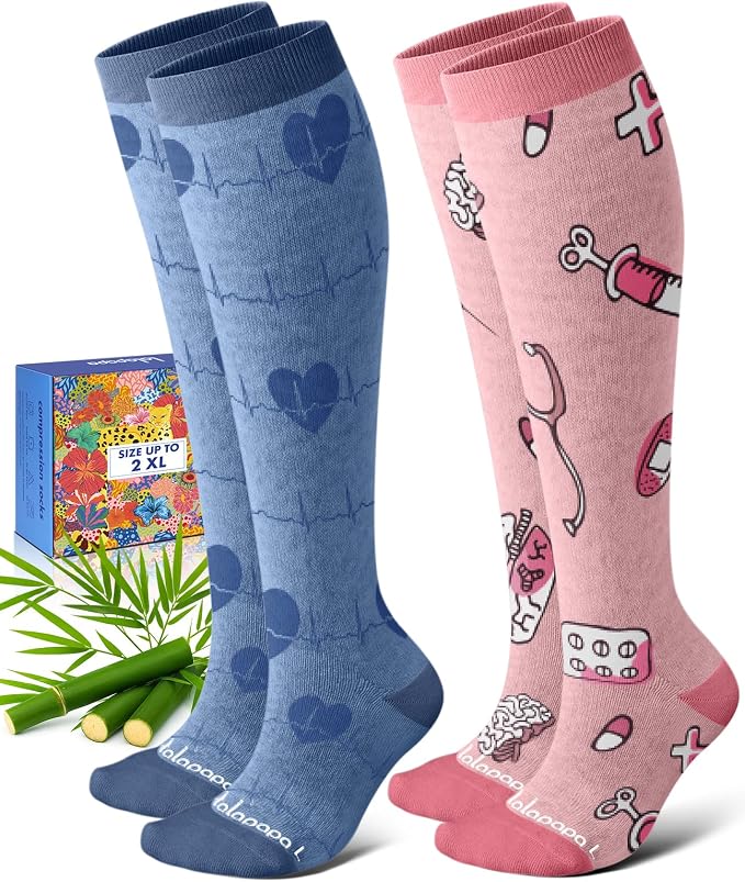 Bamboo Viscose Compression Socks by Lalapapa