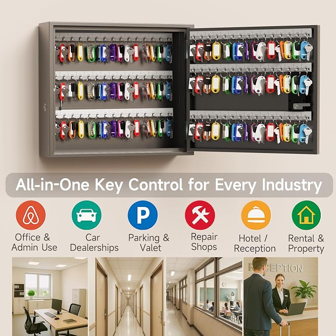 WeHere Smart Key Lock Box, Wall Mounted Key Cabinet - Image 6