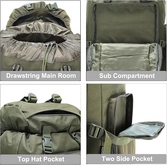 Hiking Backpack for Men 70L/100L Camping Backpack Military Rucksack Molle 3 - Image 5