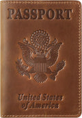 Jack&Chris Leather Passport Holder, Passport Travel Wallet Cover Case by JackChris