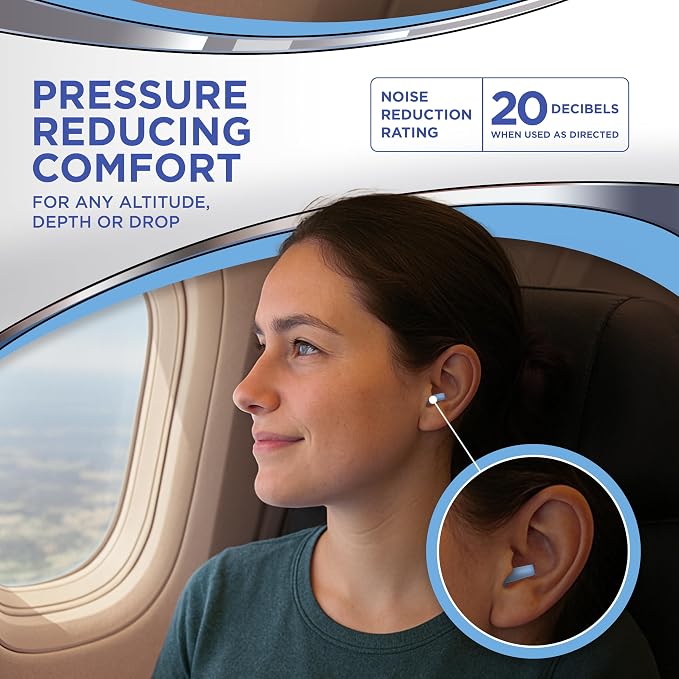 HEAROS AirPlugs Airline Pressure Reducing Earplugs, 1 Pair + Free Case - Image 3