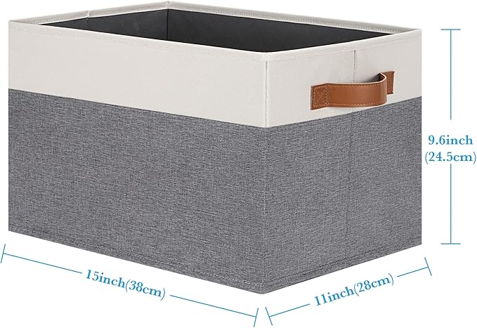 Large Fabric Storage Bins, Foldable Fabric Storage Baskets - Image 3