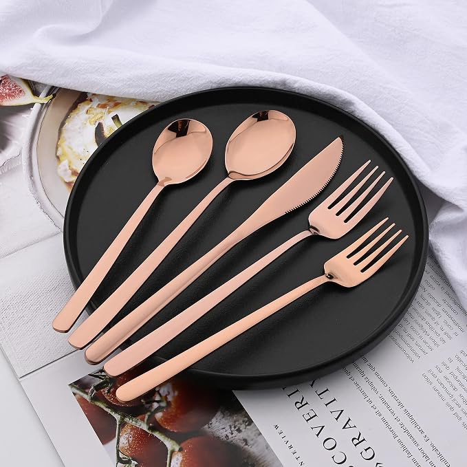 20 Pieces Silverware Set 304 Stainless Steel, Healthy & Eco-Friendly Silver - Image 2