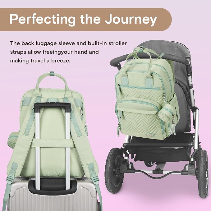 iniuniu Diaper Bag Backpack, 4 in 1 kit Large Unisex Baby Bags - Image 7