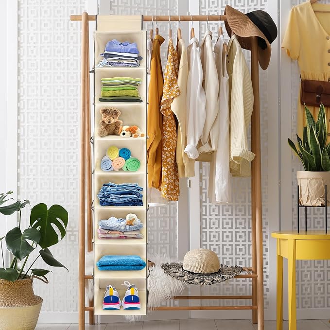 2 Pack Large-Sized Hanging Shoe Organizer 8-Shelf, Hanging Closet Organizer - Image 2