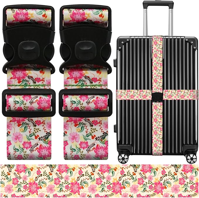 Luggage Straps for Suitcases, Travel Adjustable Belt by ZHOMA