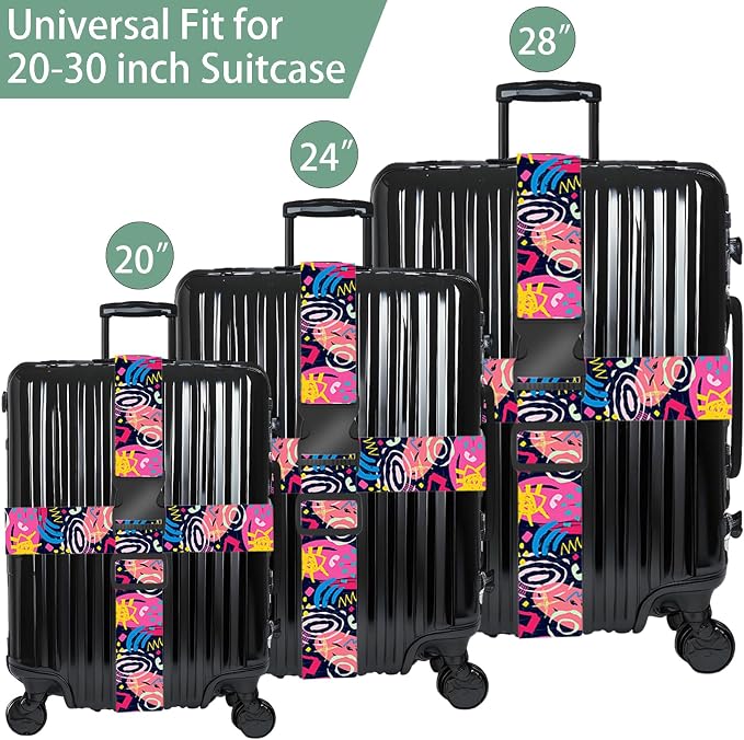 Universe Luggage Straps for Suitcases, Adjustable Luggage Travel Belt to Keep - Image 3