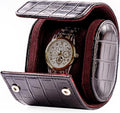 MR.OKAY Single Watch Travel Case- Classic Leather Watch Case by MR.OKAY