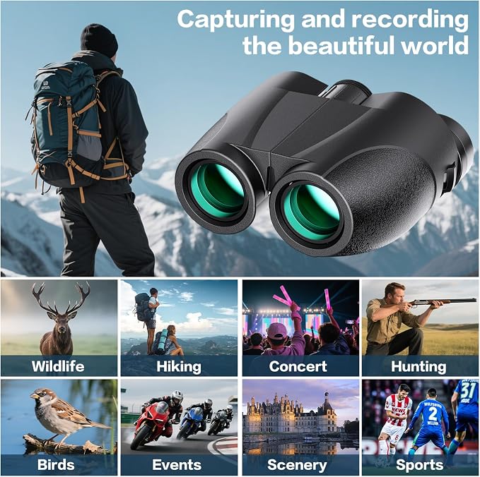 20x25 Compact Binoculars for Adults and Kids, High Power Adults Binoculars - Image 7