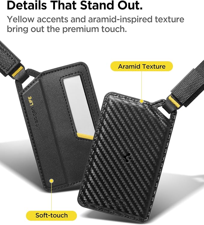 Spigen Life Luggage Tags Premium Velo Vegan Leather ID Label - Image 5