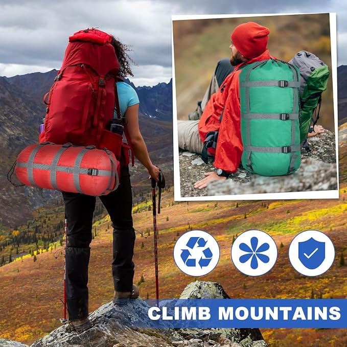 5 Pack Compression Stuff Sack 5 Assorted Size Sleeping Bag Stuff Sack - Image 8