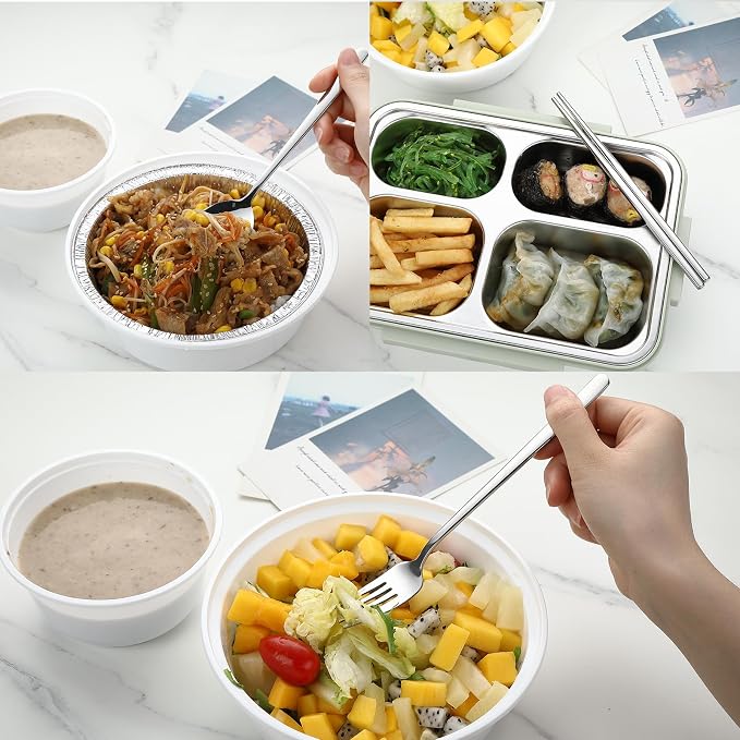 DEVICO Travel Utensils with Case, 18/8 Stainless Steel Reusable Silverware Set - Image 5