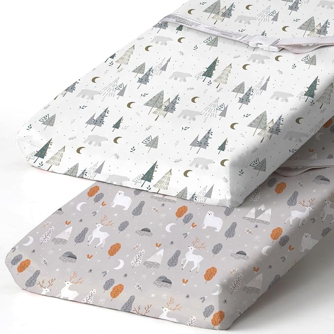 BROLEX Changing Pad Covers for Baby: Boy Girls Ultra Stretchy Soft 2 Pack by BROLEX