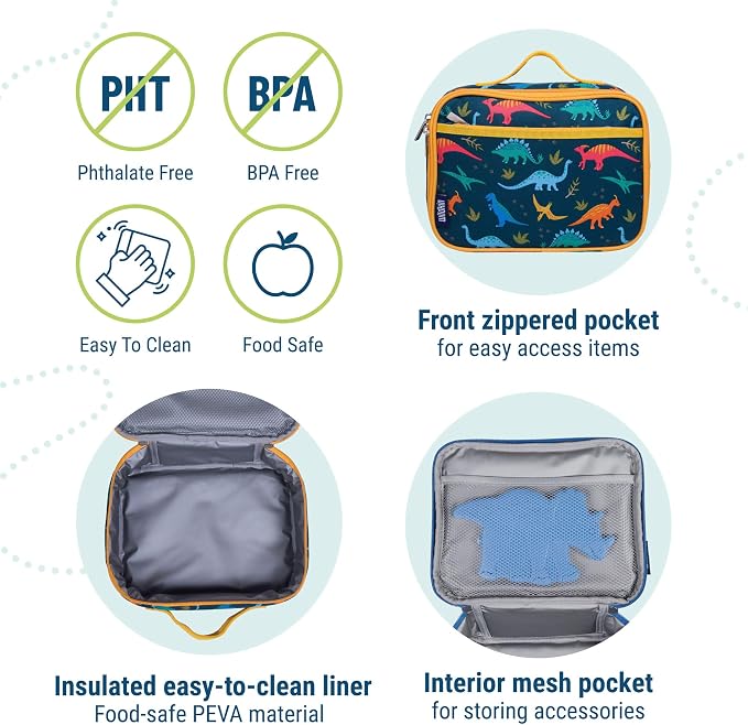 Wildkin Kids Insulated Lunch Box – Durable and Reusable - Image 4