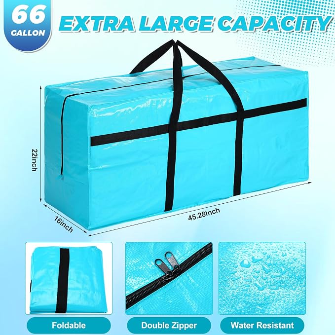 4 Pcs 66 Gallon Large Moving Bags - Image 3