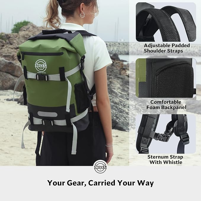 STOVER 5/10/25/30/40/55L Waterproof Backpack- Floating Dry Bag - Image 3