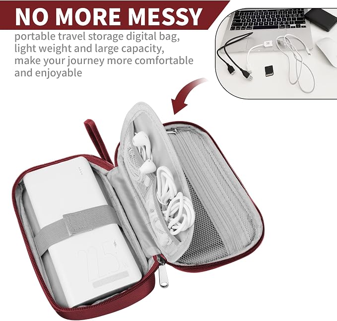 Travel Cable Organizer Bag Pouch Electronic Accessories Carry Case Portable - Image 2