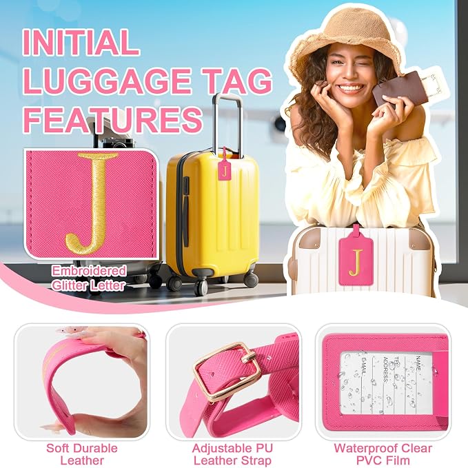 Personalized Initial Cute Luggage Tags - Image 3