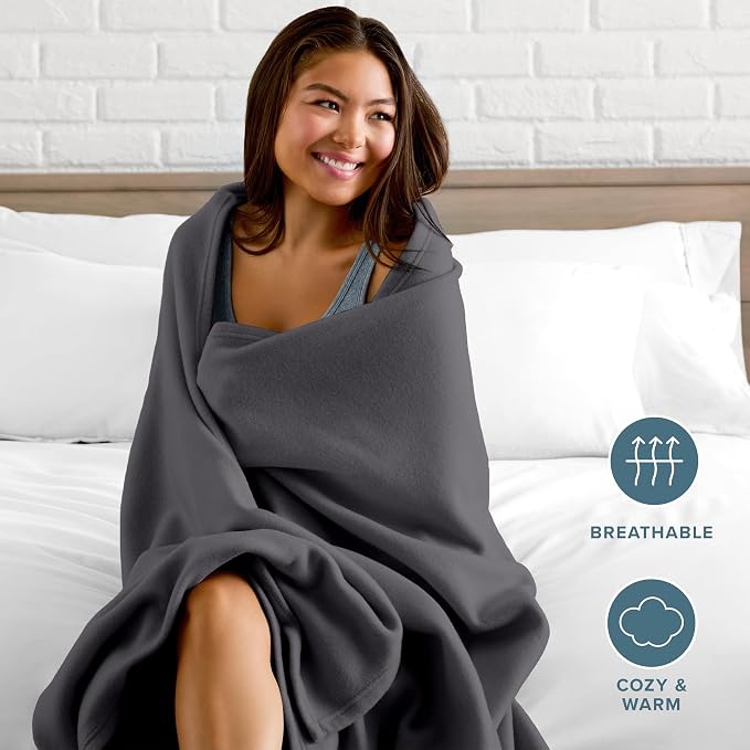 Bare Home Polar Fleece Blanket - Image 3