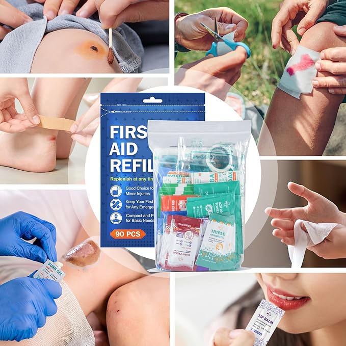 90 Pieces First Aid Refill Kit - Image 5