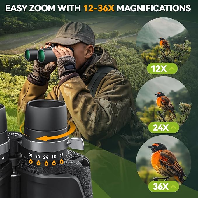12-36X50 High Powered Zoom Binoculars - Image 2