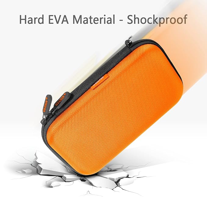 Orange Shockproof Hard EVA Carrying Case Travel Pouch - Image 4