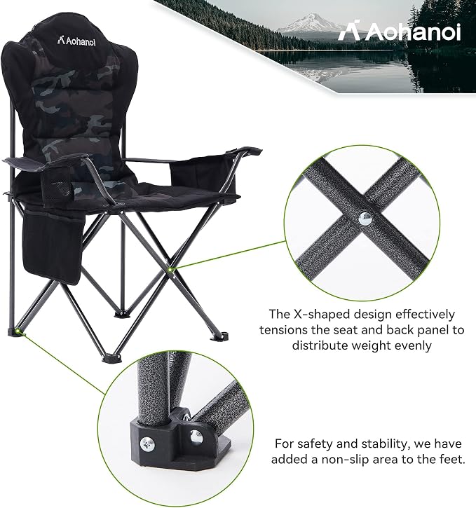 Camping Chairs, Outdoor Folding Chairs 2 Pack - Image 7