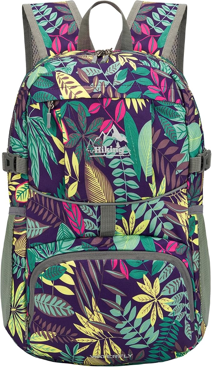 WATERFLY Hiking Foldable Daypack Backpack: 25L Ultra Lightweight Packable by Waterfly