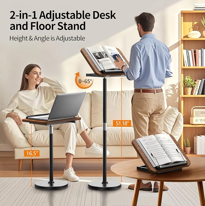 2 in 1 Dual-use Laptop Floor Stand & Laptop Stand - Image 3