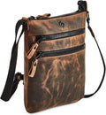 Crossbody Sling Bag for Women Small Real Leather Purse Vintage Travel Crossover by Cochoa