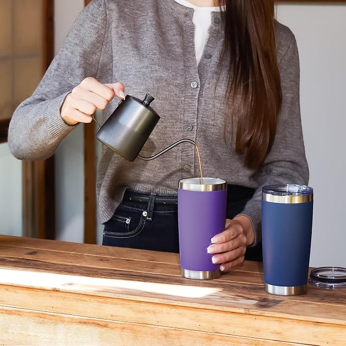 MEWAY 20oz Tumbler Cup Double Wall Vacuum Insulated Travel Mug Bulk, Stainless - Image 8