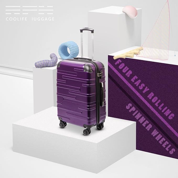 Coolife Luggage Expandable Suitcase 3 Piece Set - Image 2