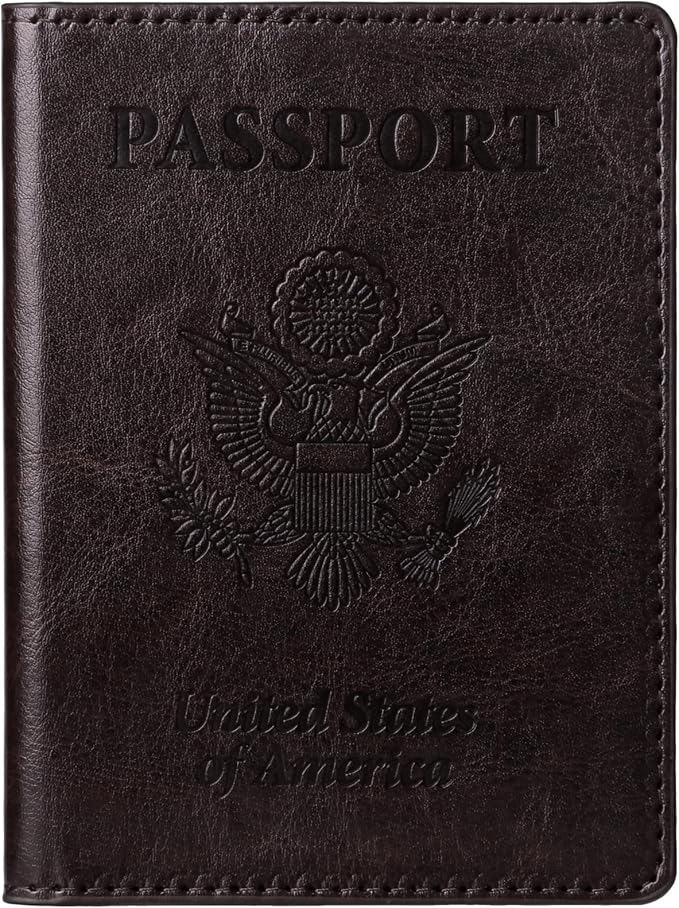 TIGARI Passport Holder for Travel Women Men, PU Leather Passport Wallet Cover by TIGARI